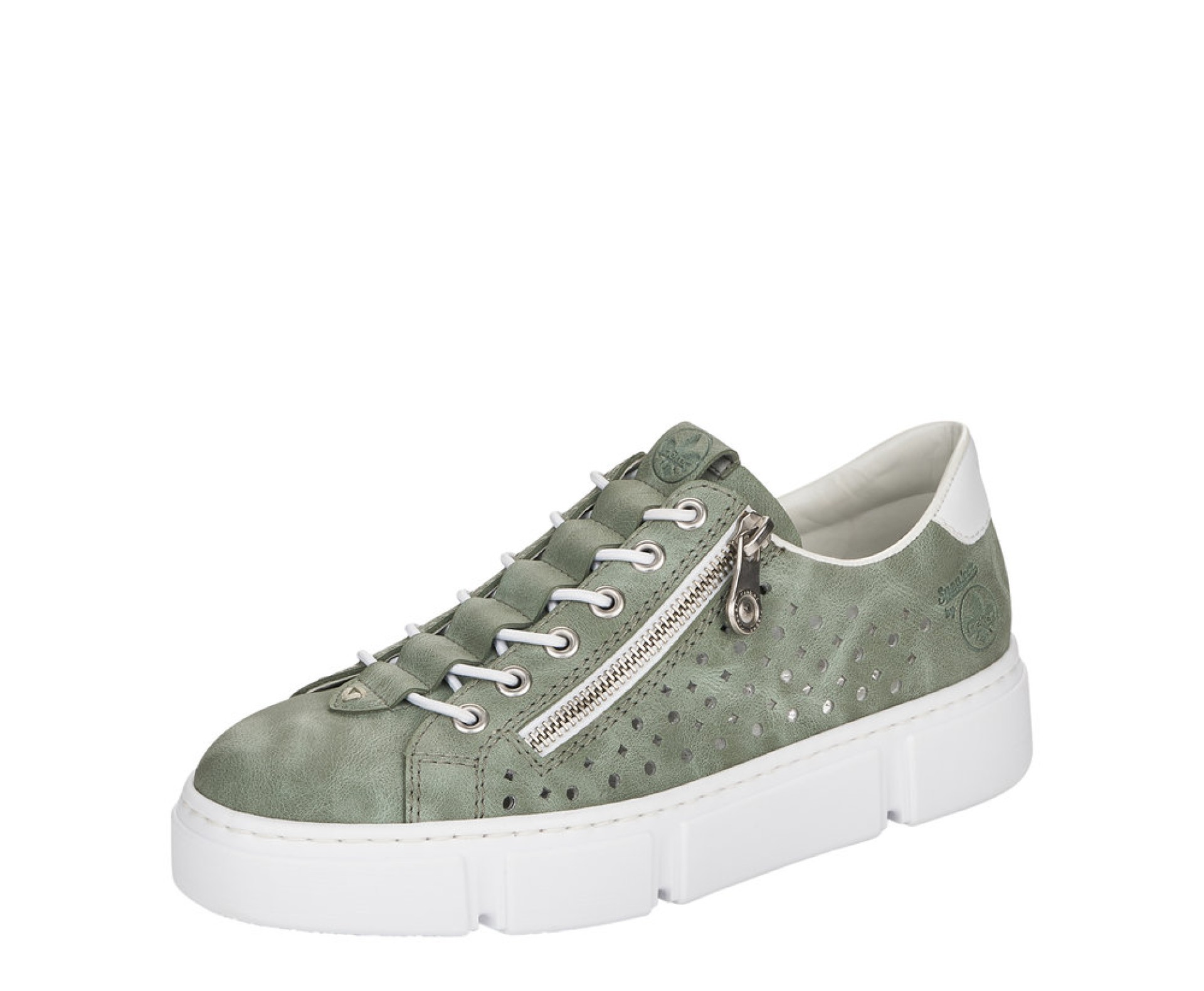 RIEKER zöld  női sneaker cipő
