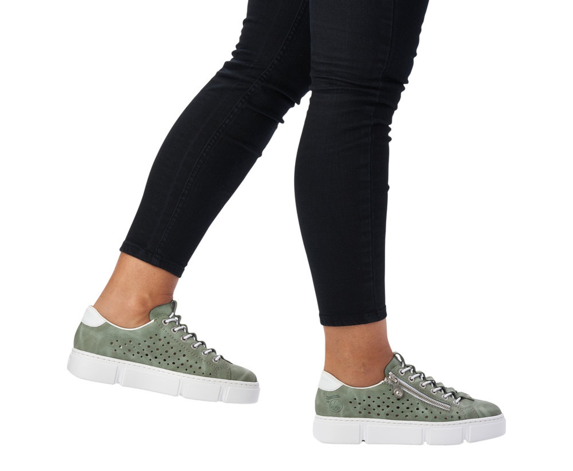 RIEKER zöld női sneaker cipő RIEKER zöld női sneaker cipő