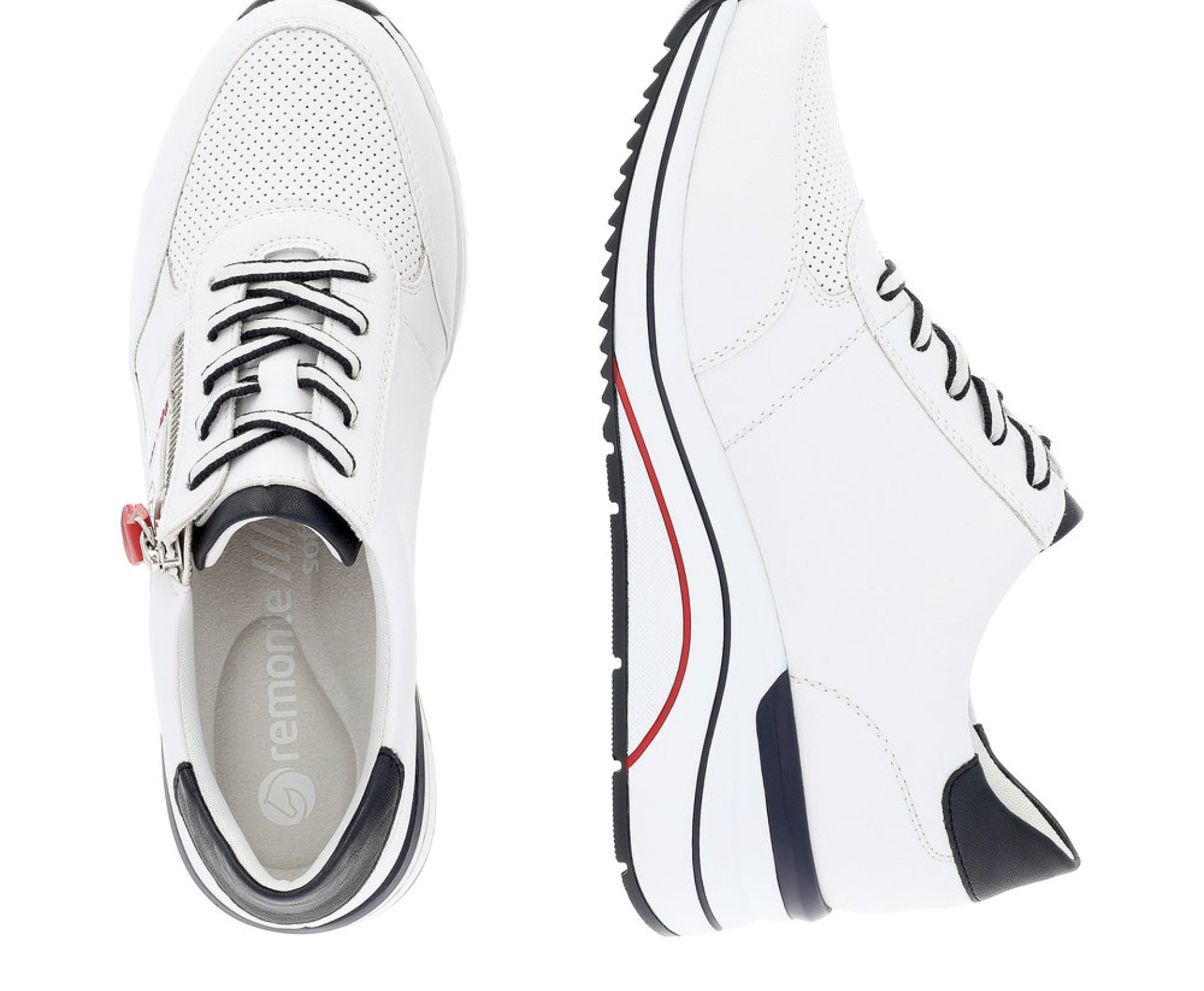 REMONTE fehér női sneaker bőr cipő REMONTE fehér női sneaker bőr cipő