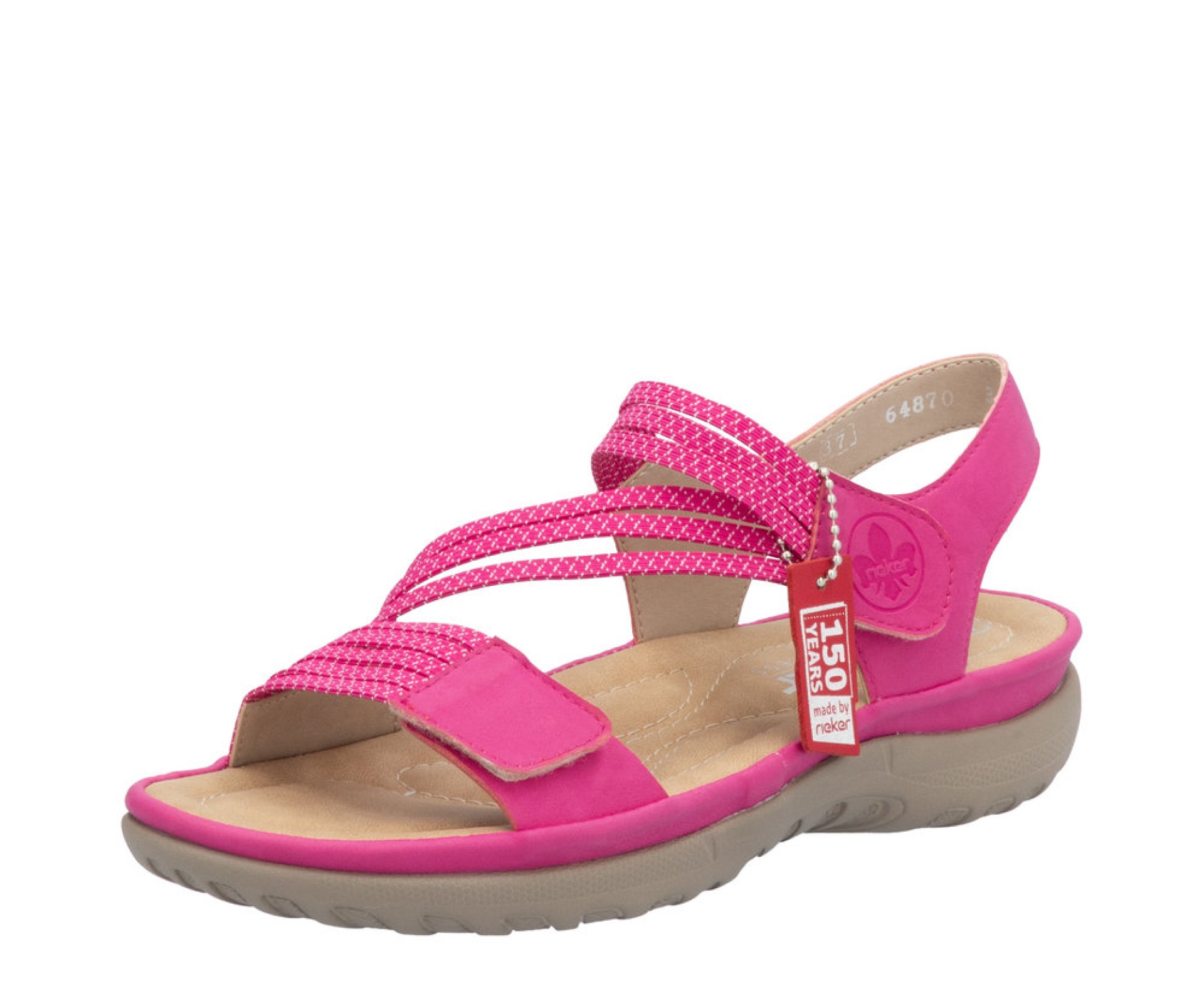 RIEKER pink női szandál 