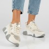 FILIPPO bézs női bőr sneaker