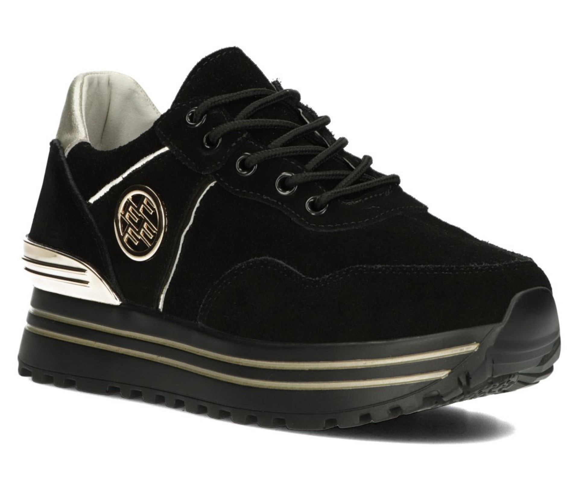 FILIPPO fekete női bőr sneaker