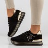 FILIPPO fekete női bőr sneaker
