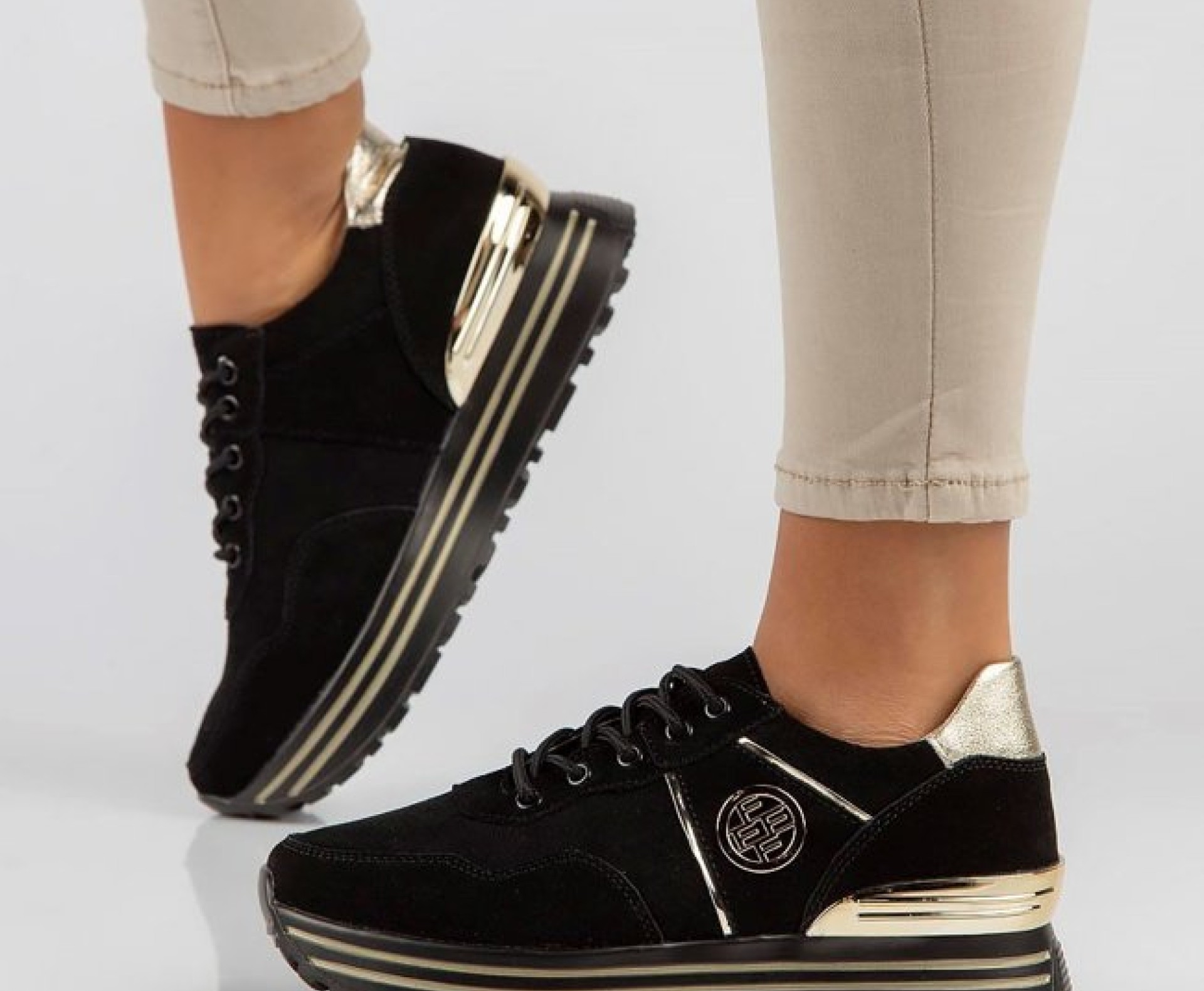 FILIPPO fekete női bőr sneaker FILIPPO fekete női bőr sneaker