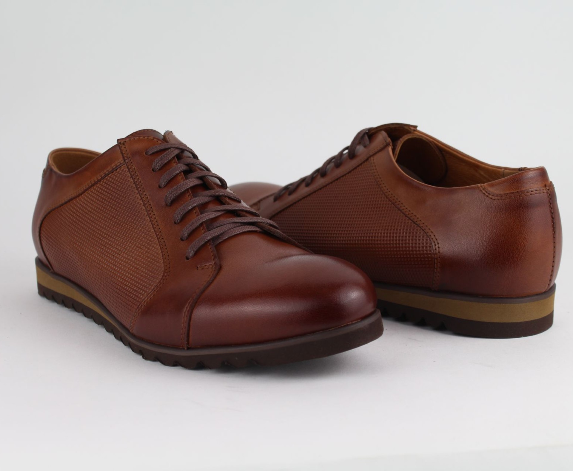DUZSOL barna bőr férfi sneaker