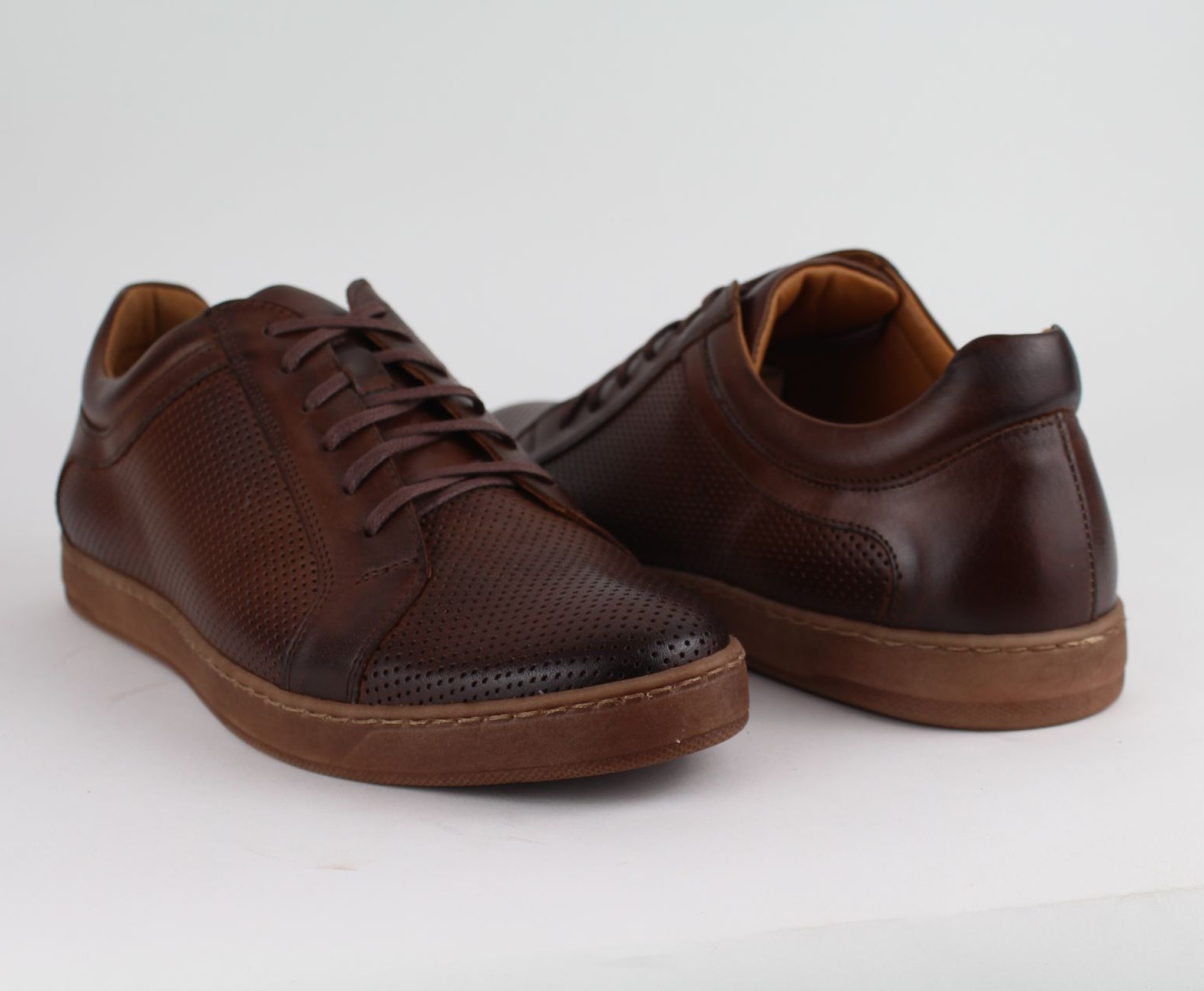 DUZSOL barna bőr férfi sneaker