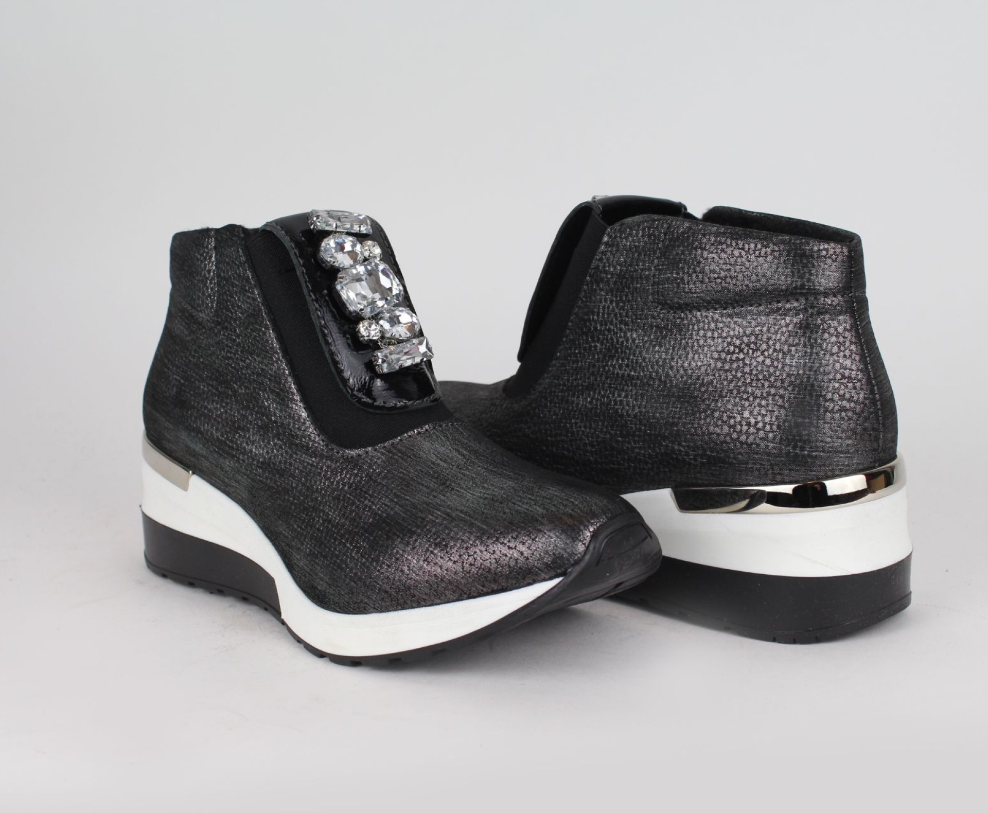 Duzsol szürke női bőr sneaker