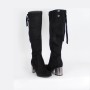 EVENTÓ fekete női hosszú szárú csizma