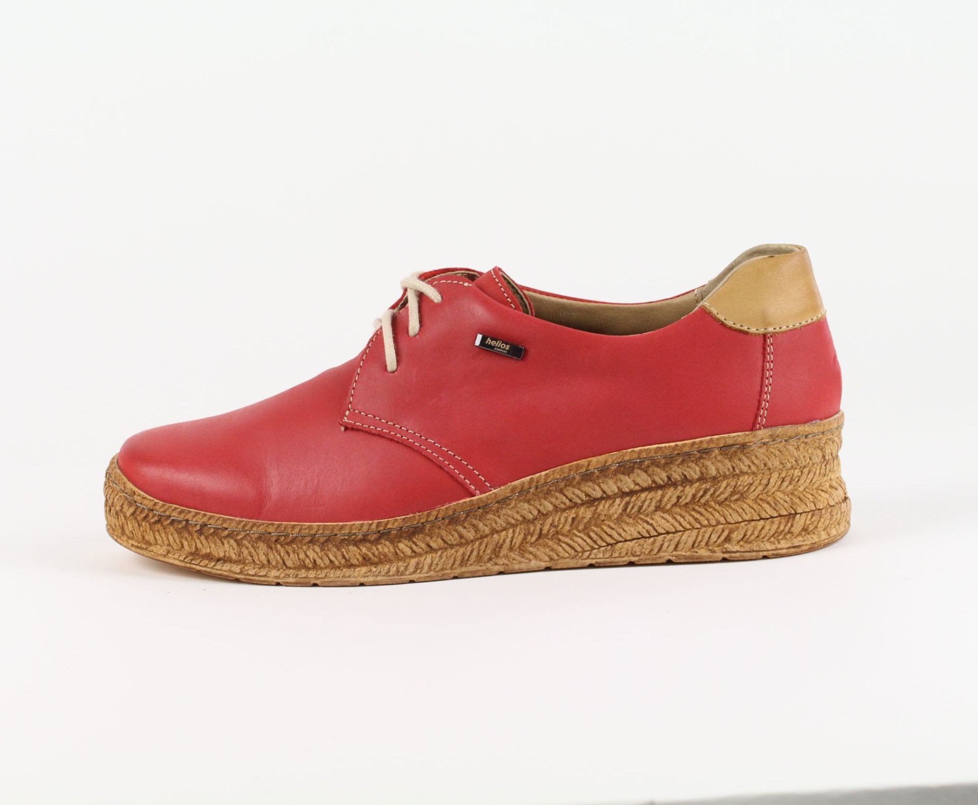 HELIOS piros női bőr cipő