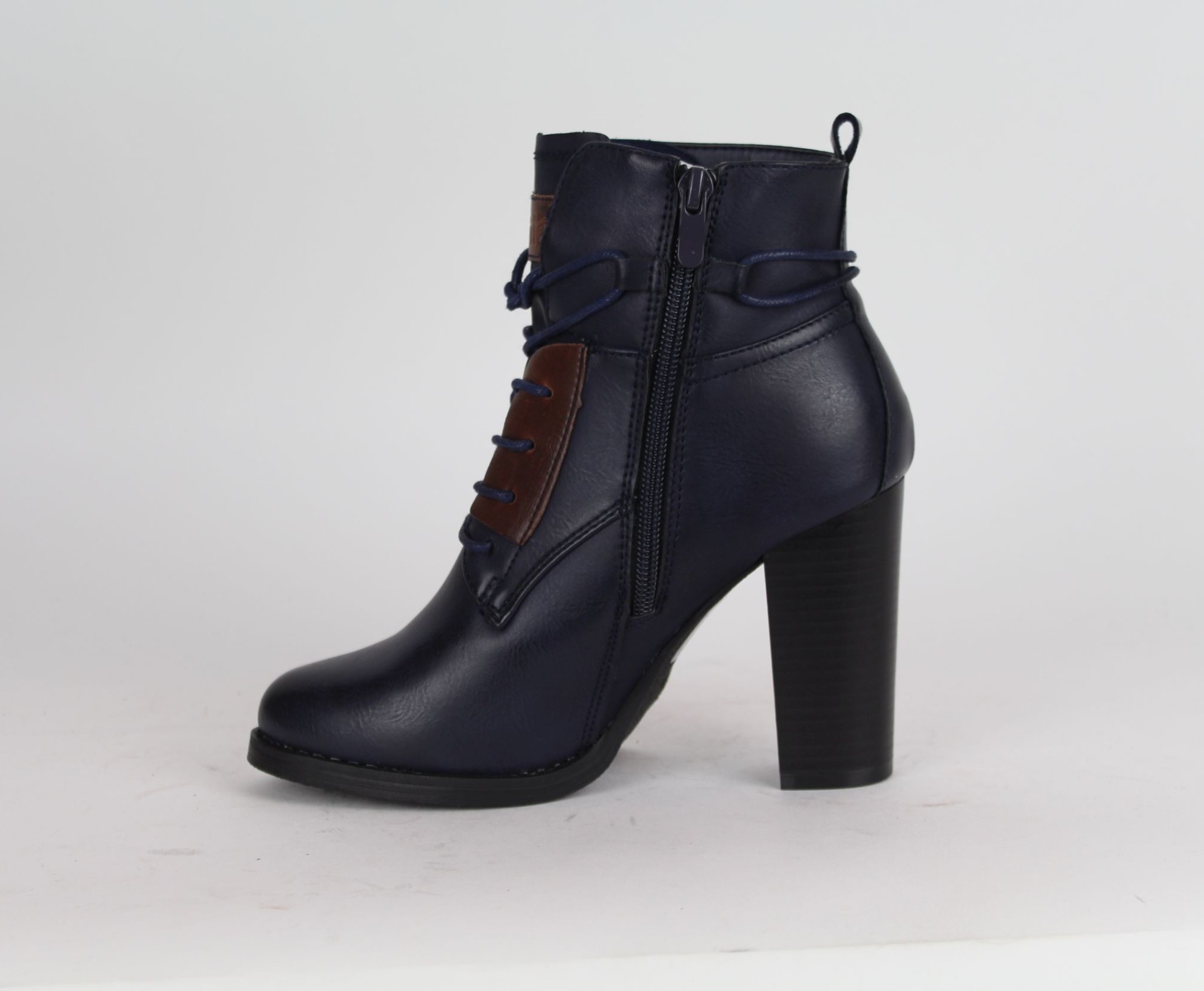 JEZZI kék női magas szárú cipő