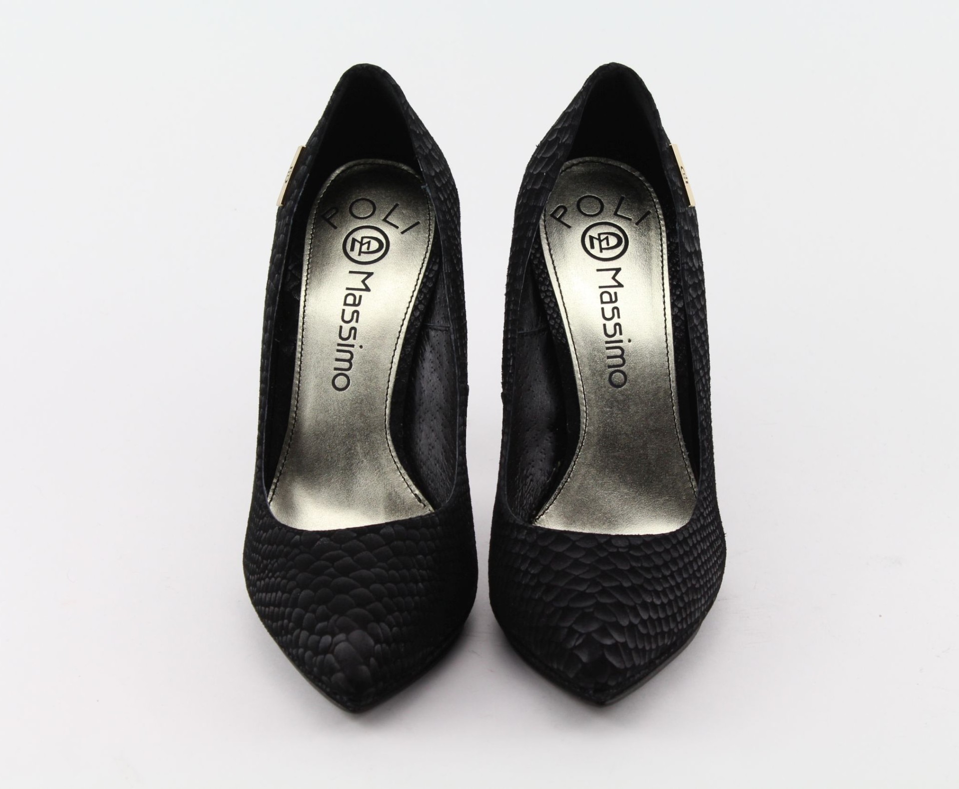 MASSIMO POLI fekete tűsarkú cipő