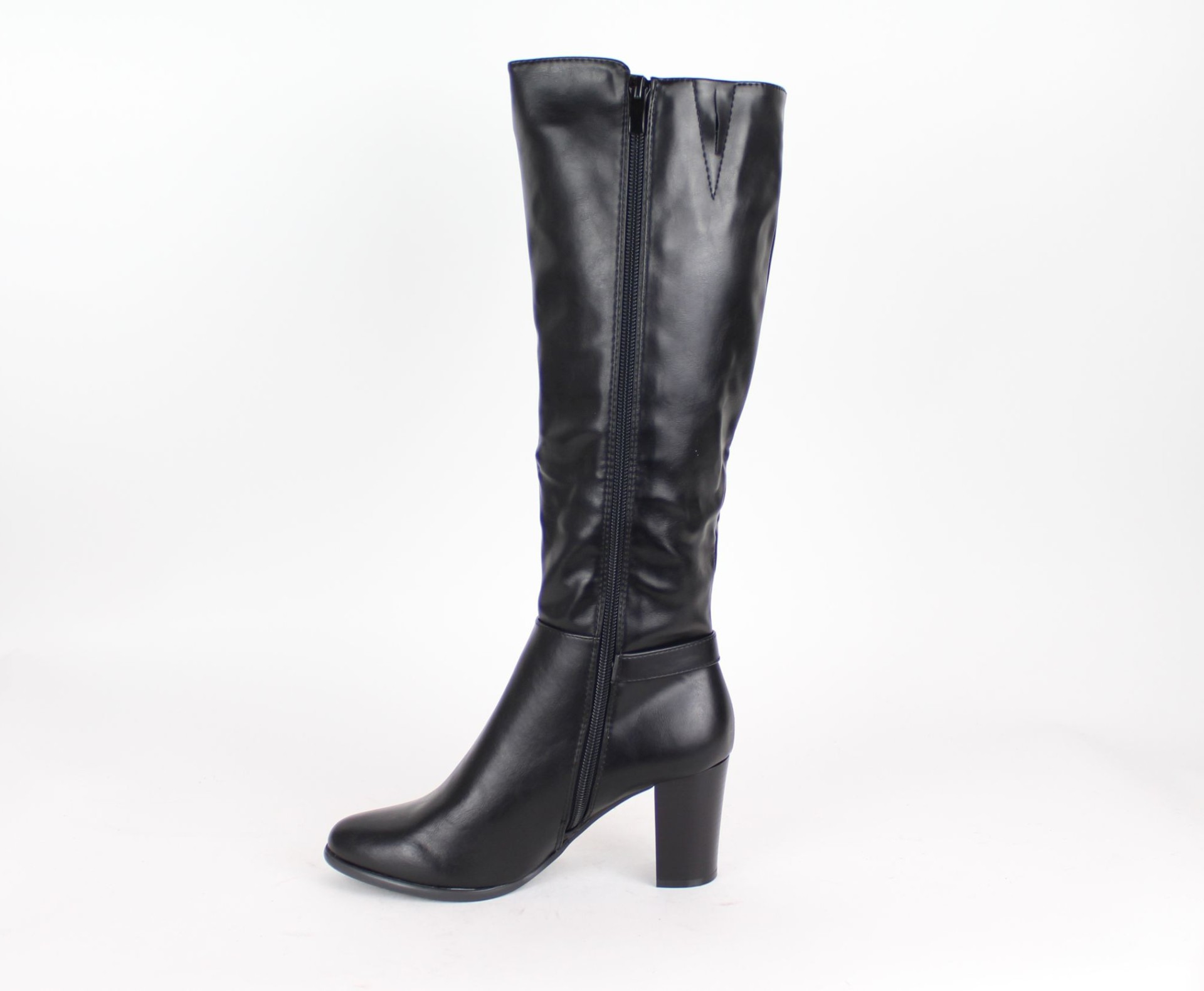 SERGIO LEONE fekete női  hosszú szárú csizma