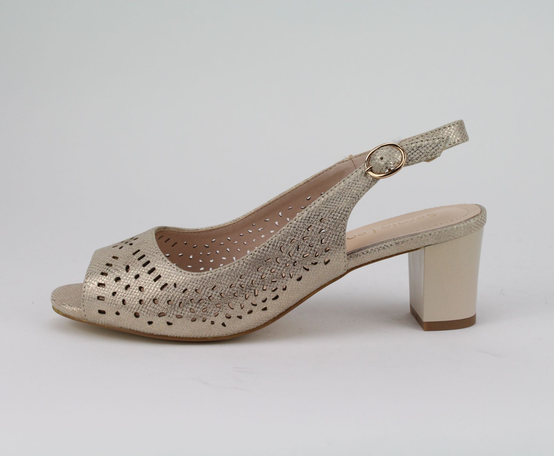 SERGIO LEONE arany  színű  szandál