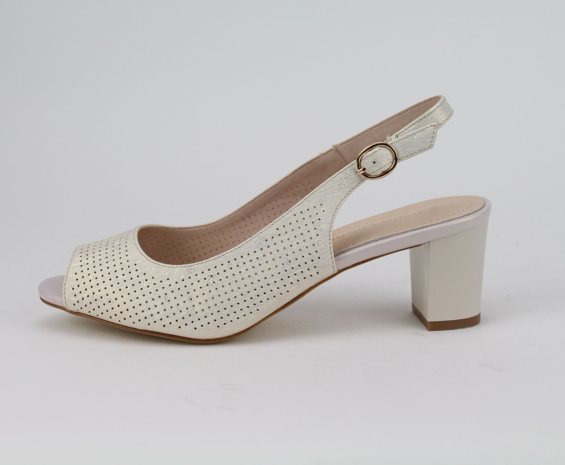 SERGIO LEONE arany  színű  szandál