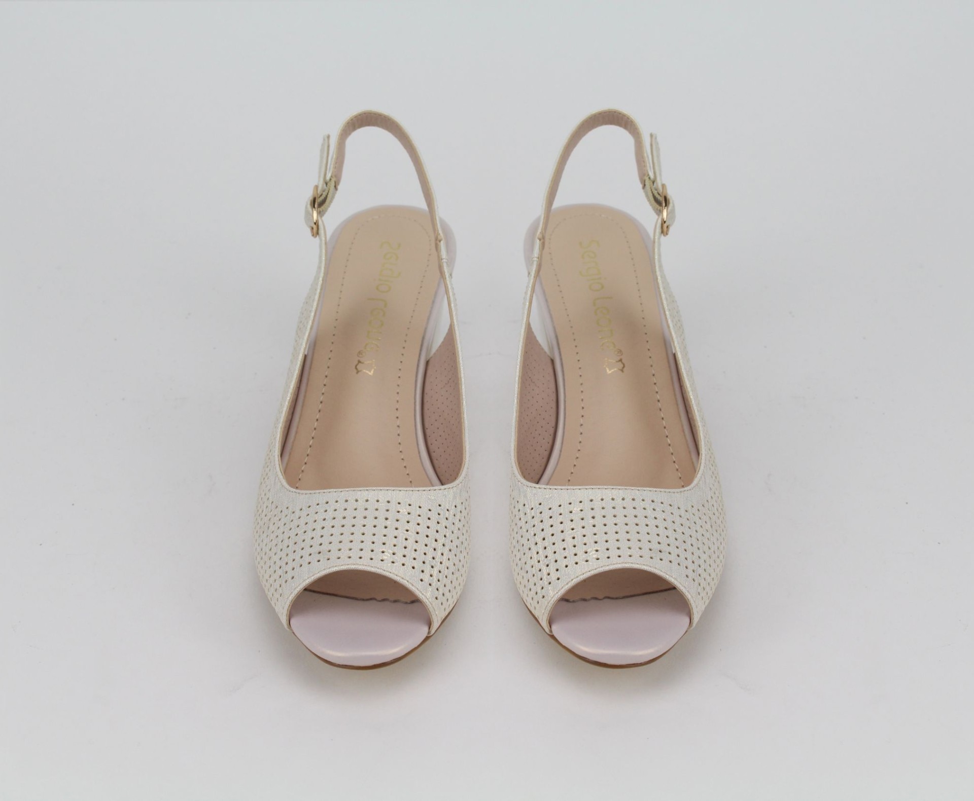 SERGIO LEONE arany  színű  szandál