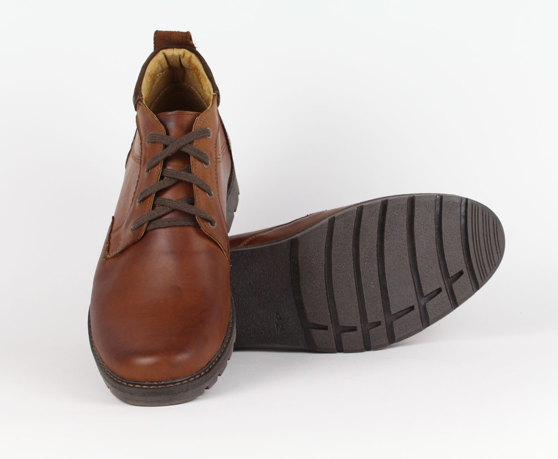 ENZO férfi barna bőr cipő