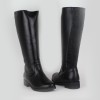 BIOBUT fekete női bőr hosszú szárú csizma