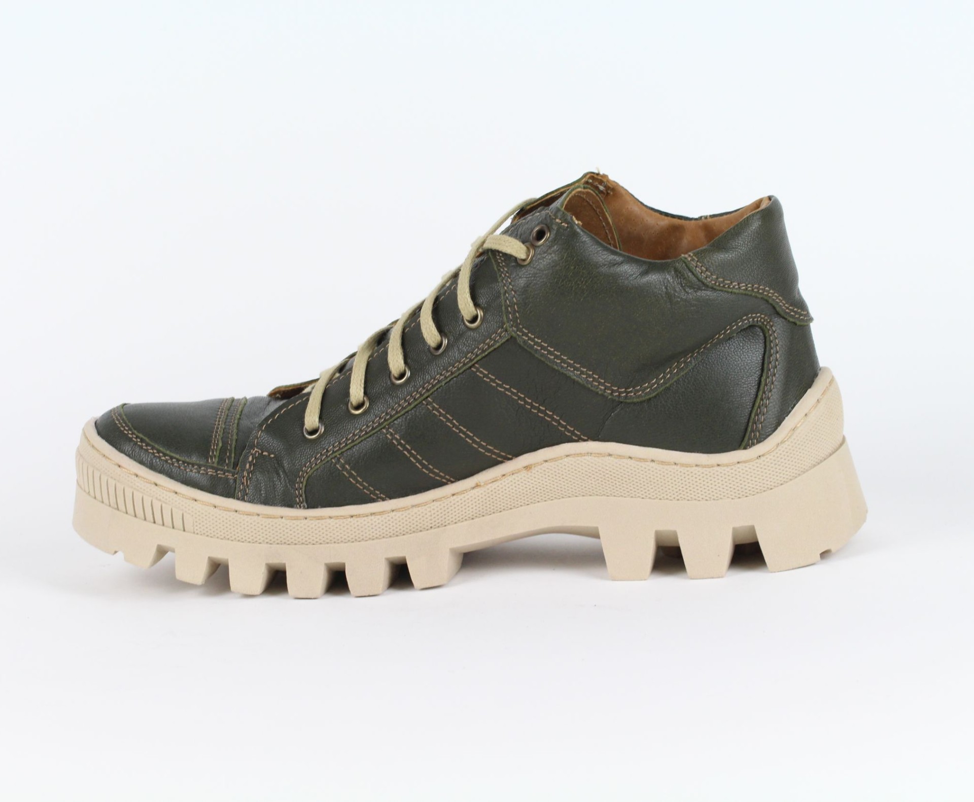 DRAGON zöld női bőr cipő