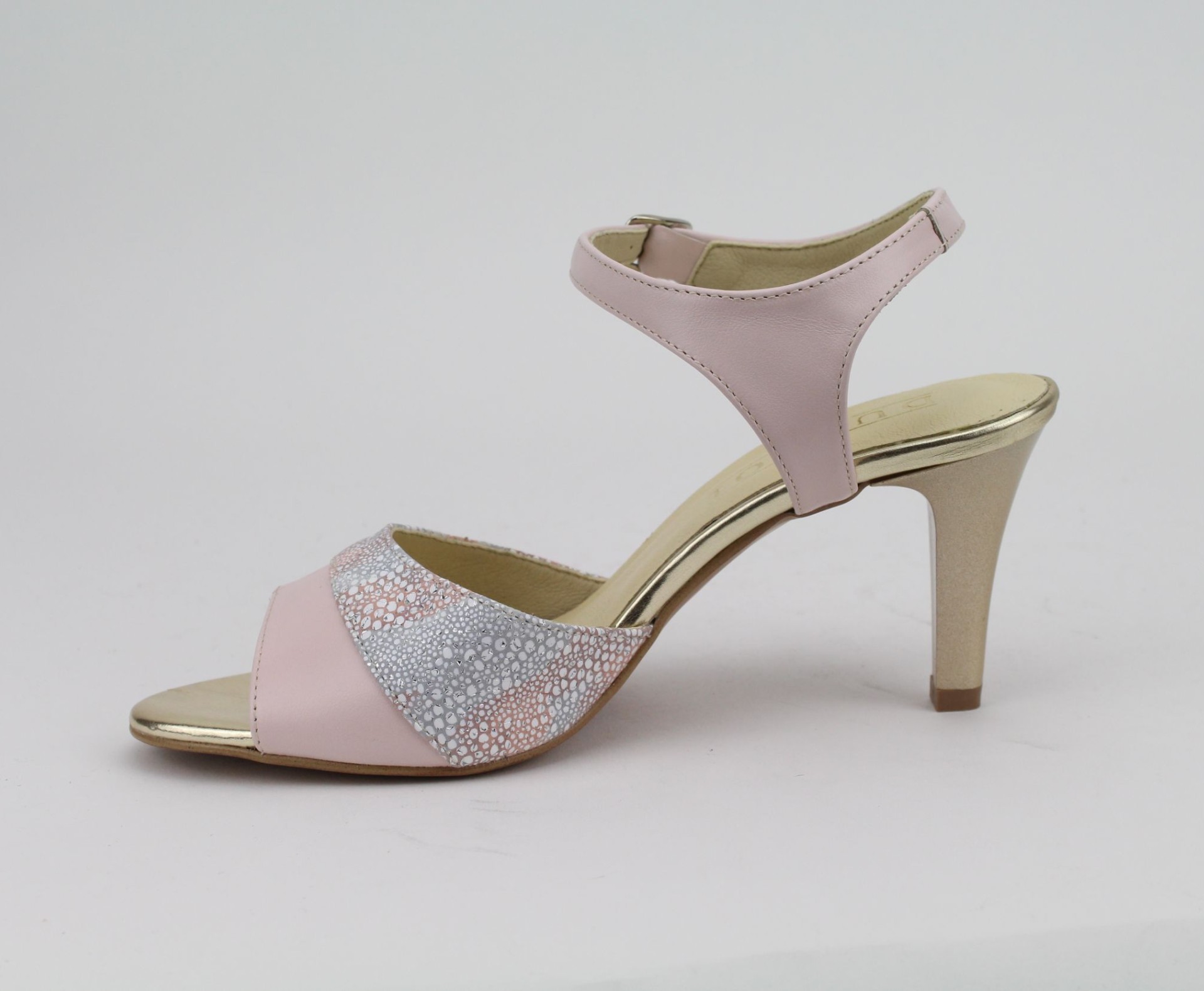 DUZSOL róz magassarkú női szandál