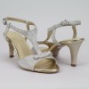 DUZSOL ezüst-arany magassarkú női szandál DUZSOL ezüst-arany magassarkú női szandál