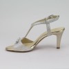 DUZSOL ezüst-arany magassarkú női szandál DUZSOL ezüst-arany magassarkú női szandál
