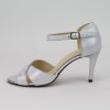 DUZSOL ezüst magassarkú női szandál