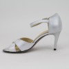 DUZSOL ezüst magassarkú női szandál