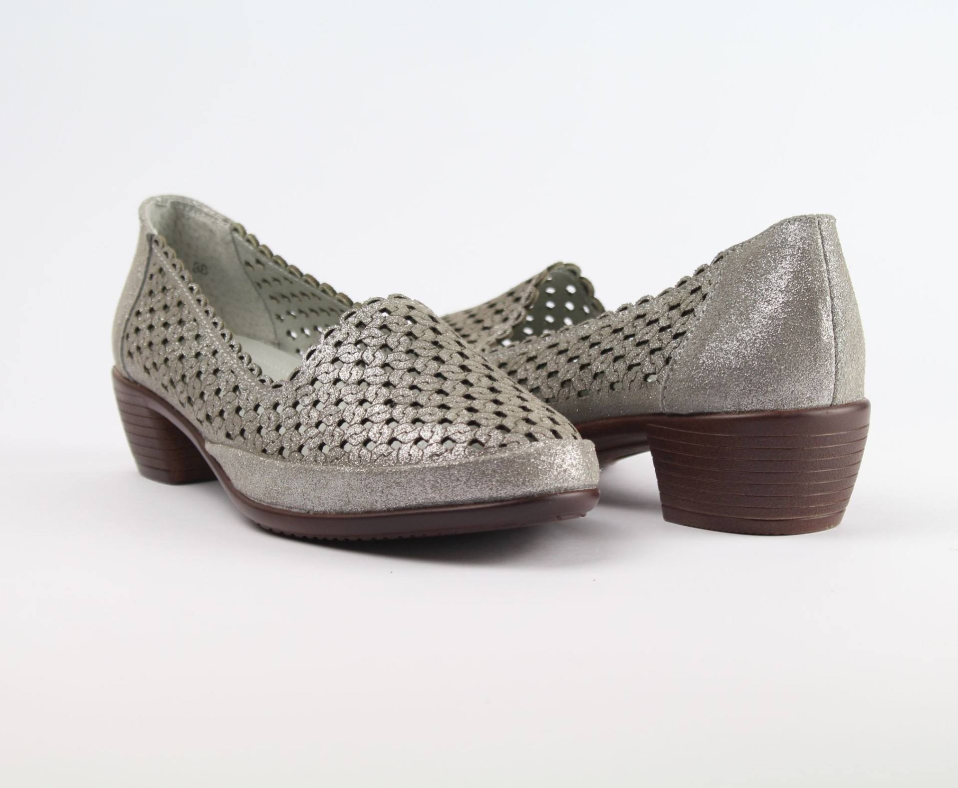 FILIPPO bronz magassarkú bőr cipő