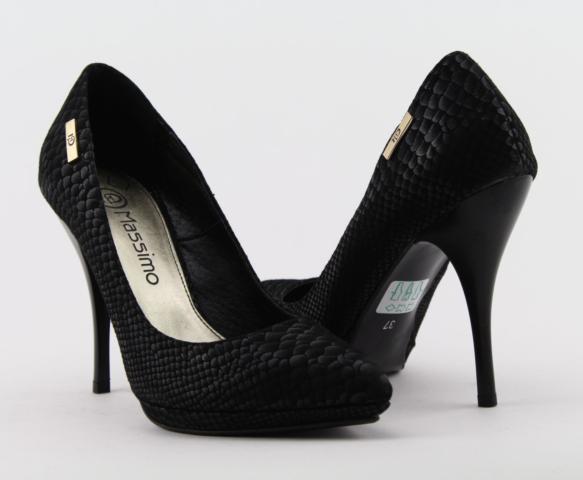 MASSIMO POLI fekete tűsarkú cipő MASSIMO POLI fekete tűsarkú cipő