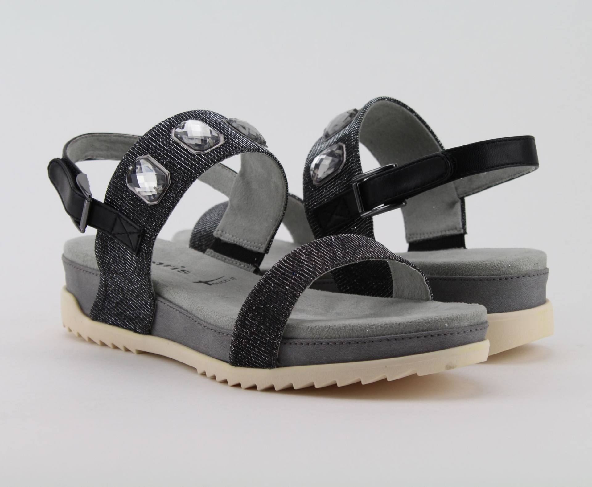 TAMARIS szürke női szandál