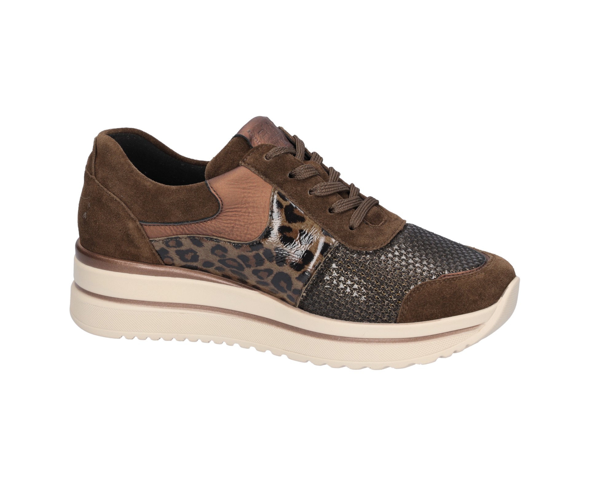 Waldlaufer barna női bőr cipő