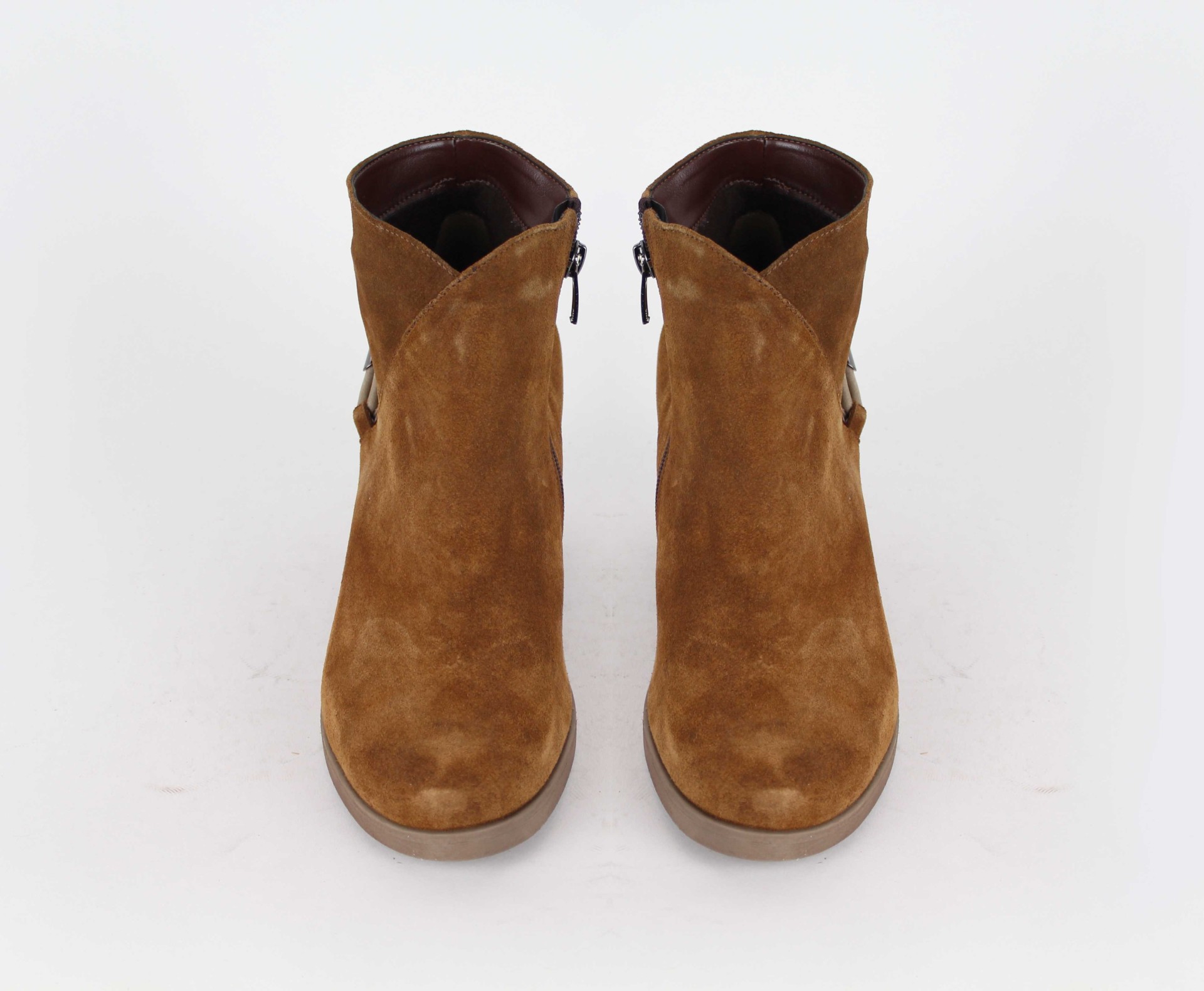 BIOBUT barna női bőrbokacsizma