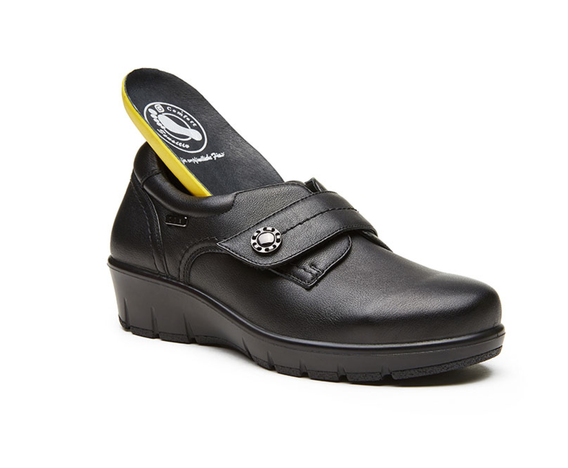 G-COMFORT fekete női bőr vízálló cipő G-COMFORT fekete női bőr vízálló cipő