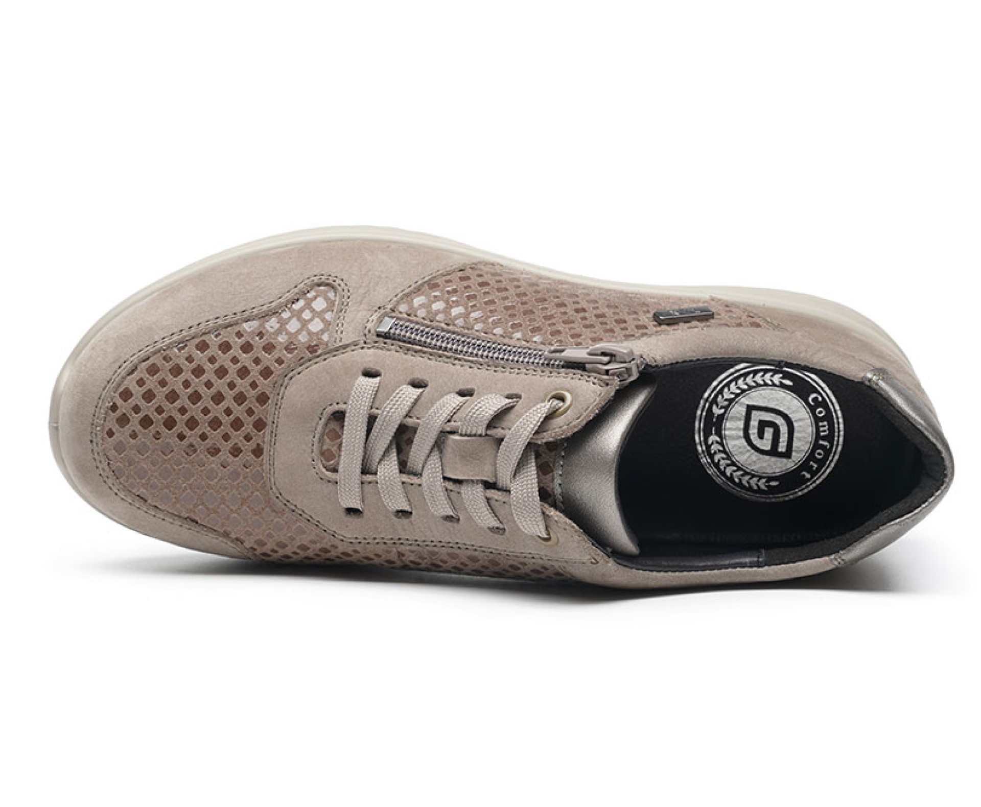 G-COMFORT bézs női bőr vízálló cipő