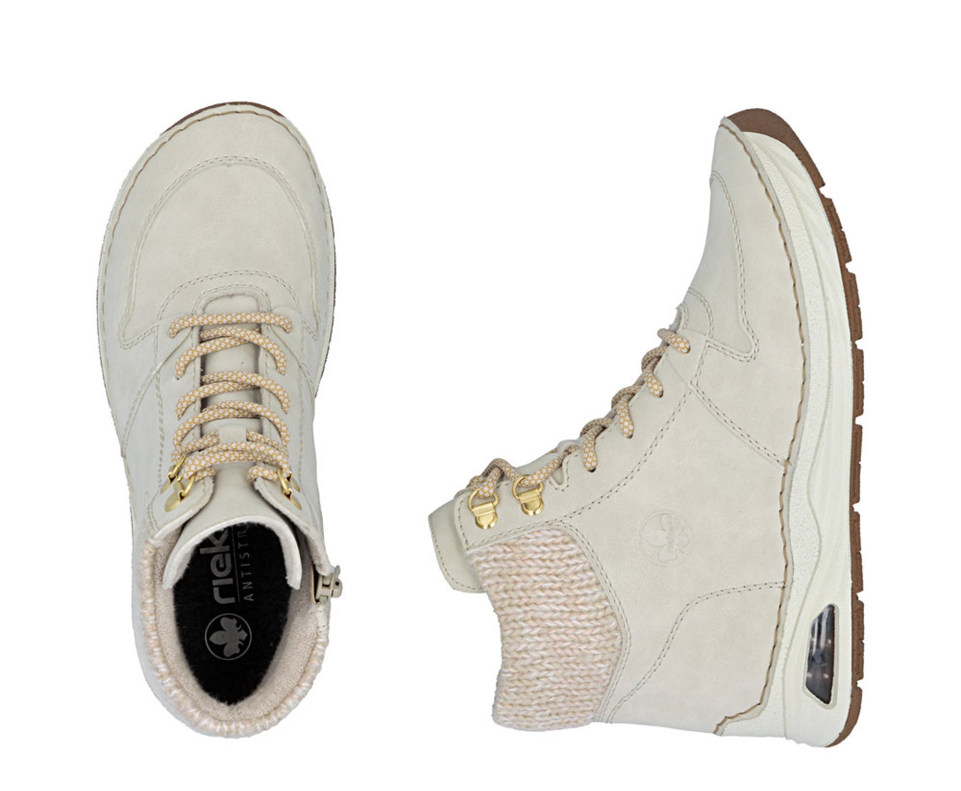 RIEKER bézs női bakancs 