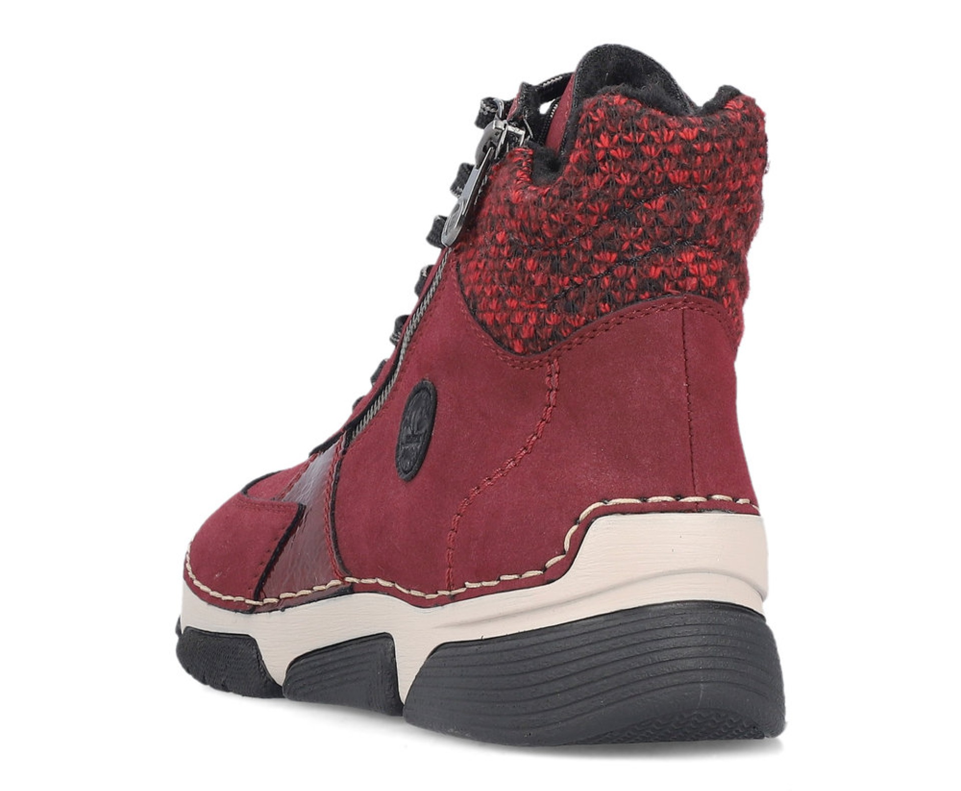 RIEKER bordó női  bakancs 