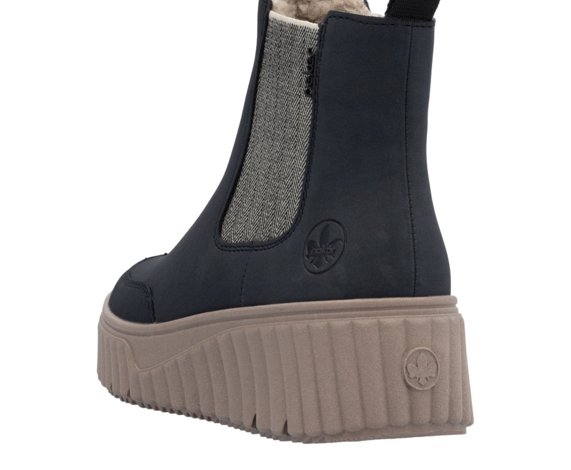 RIEKER kék női bokacsizma