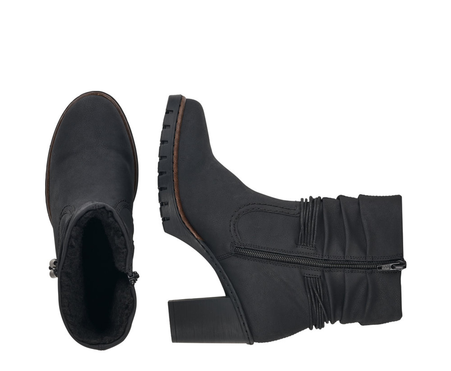 Rieker női fekete bokacsizma