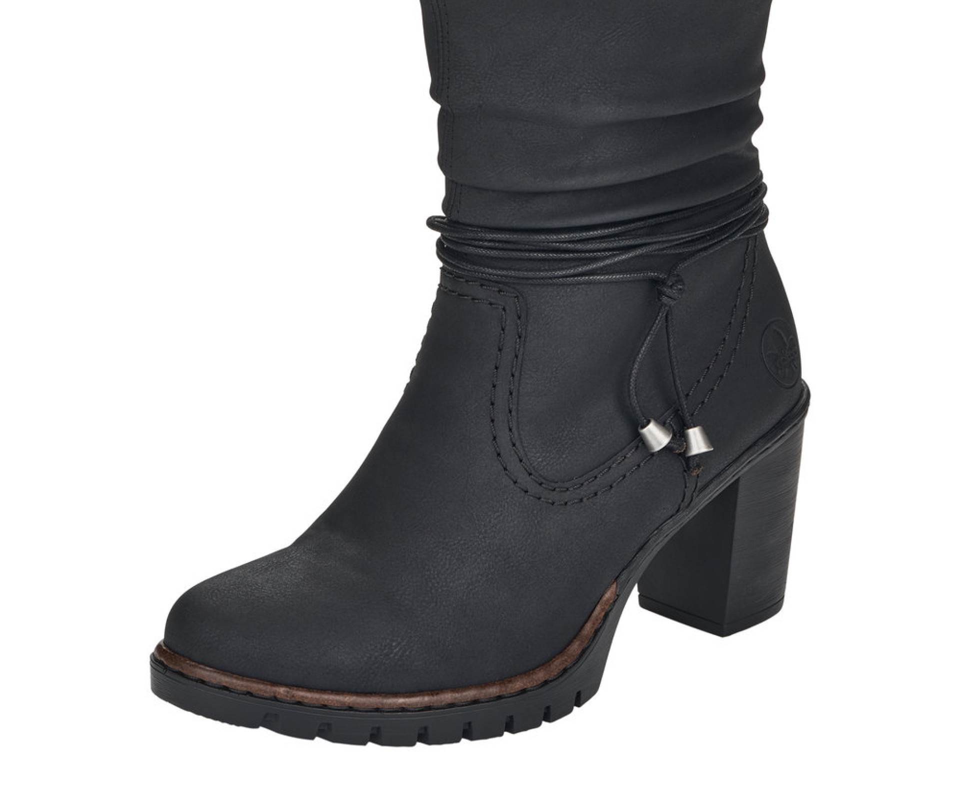 Rieker női fekete bokacsizma