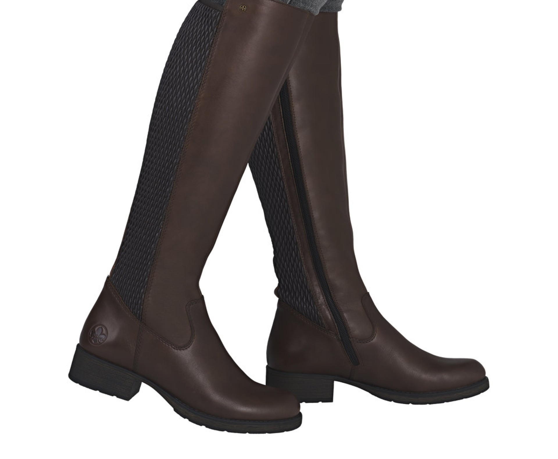 RIEKER barna női bőr hosszú szárú csizma 