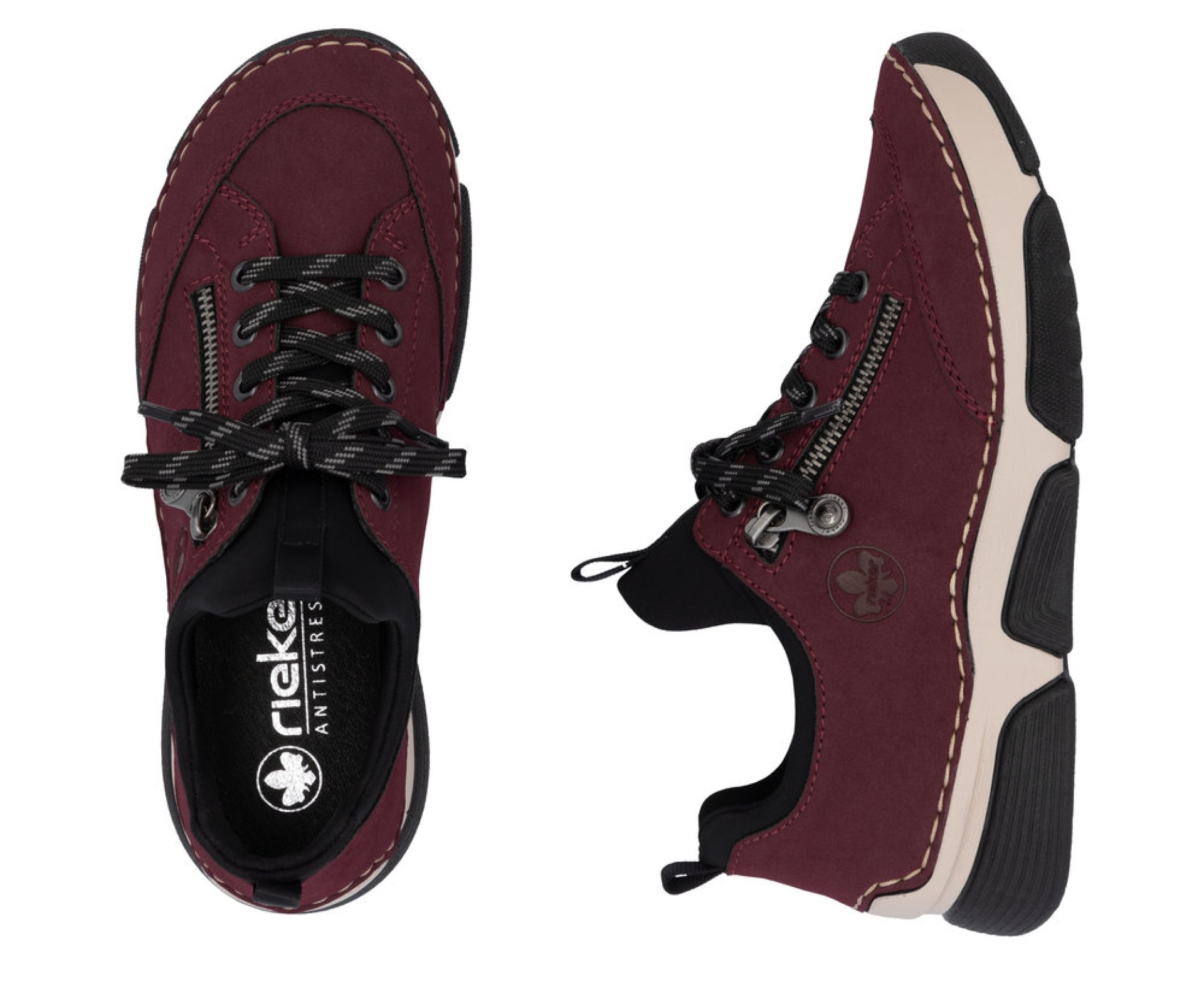 RIEKER bordó női cipő