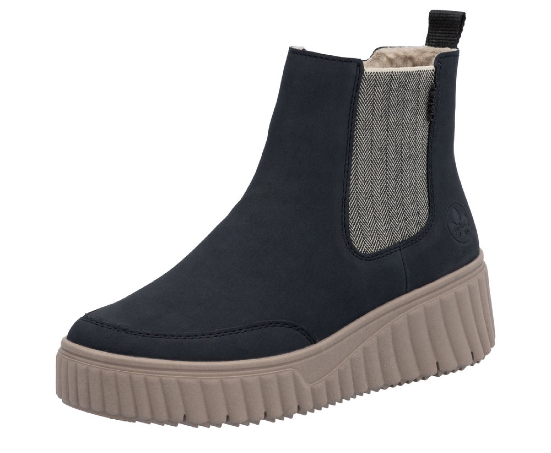 RIEKER kék női bokacsizma