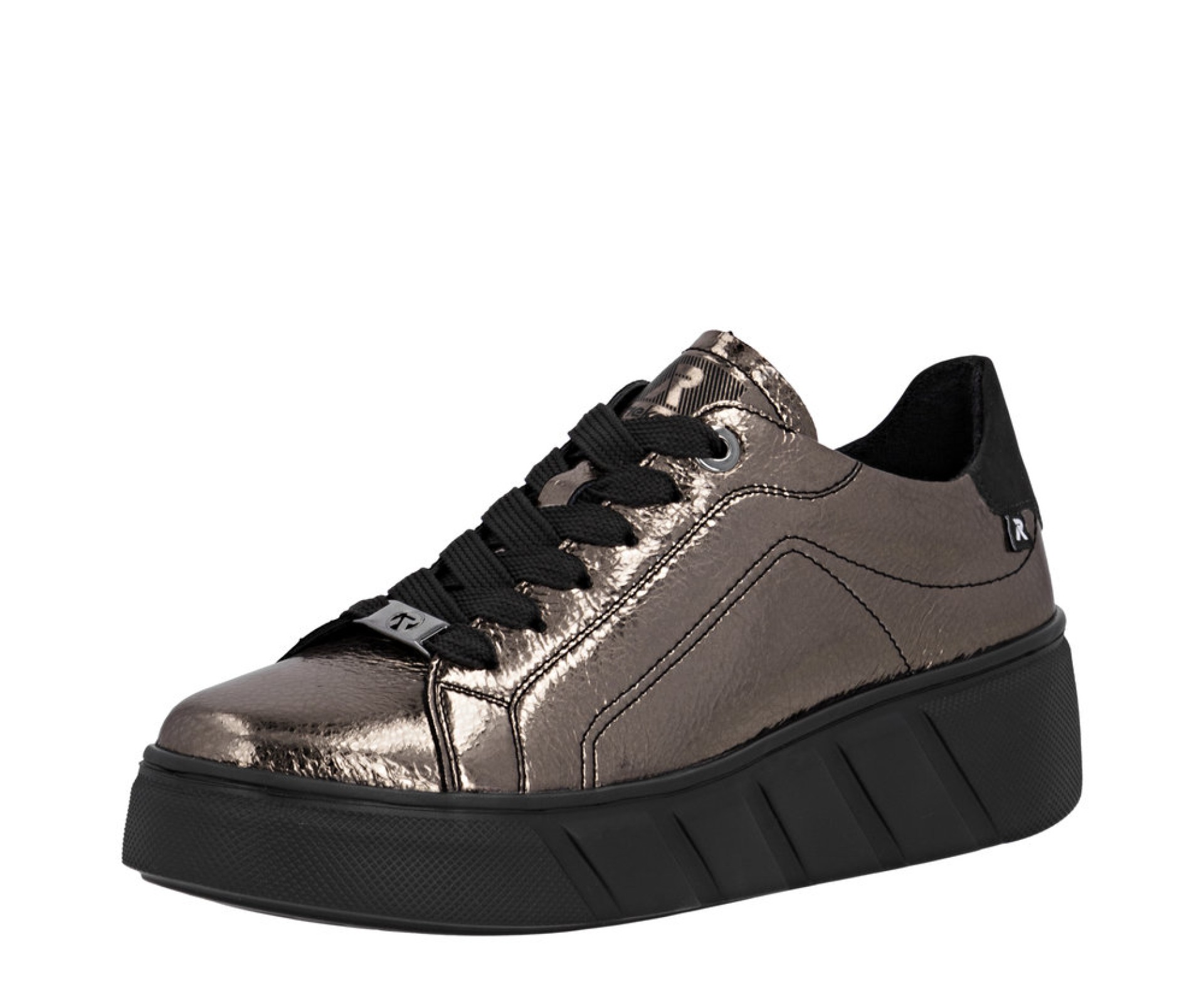 RIEKER metal női bőr cipő