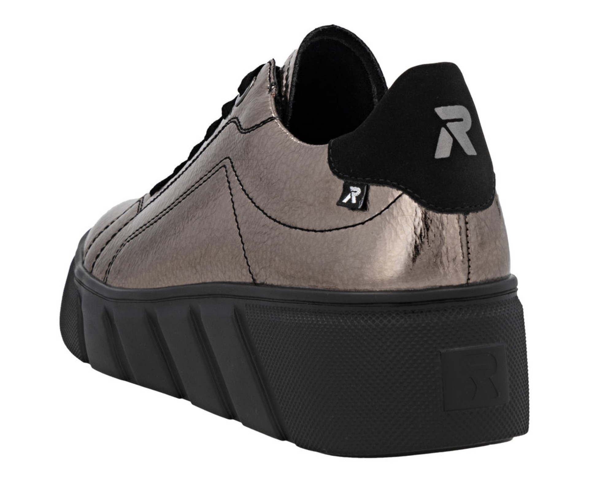 RIEKER metal női bőr cipő