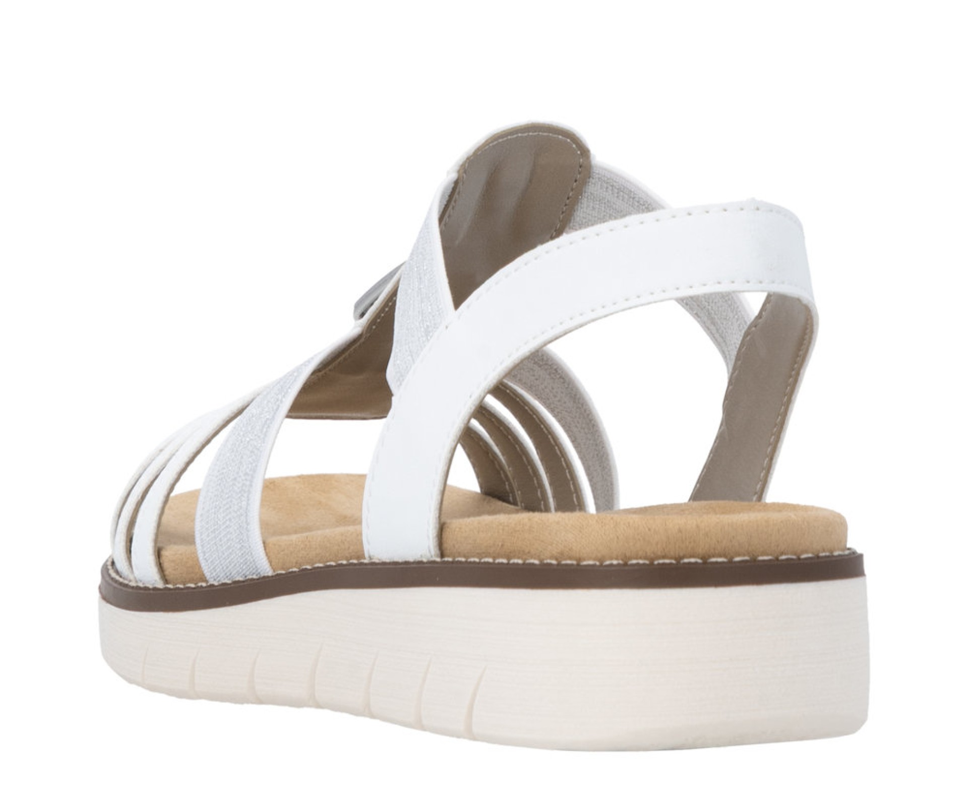 REMONTE  fehér telitalpú női szandál 