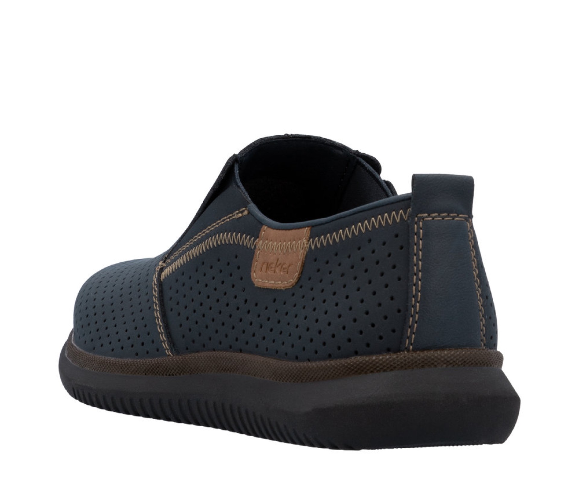 RIEKER kék férfi bőrcipő