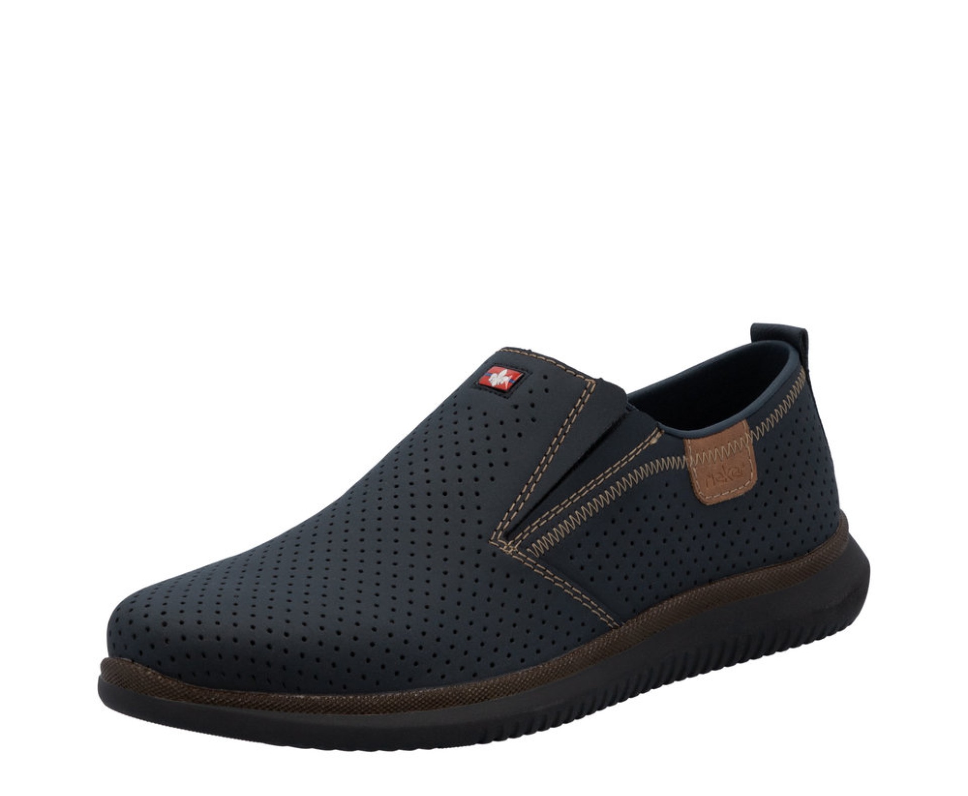 RIEKER kék férfi bőrcipő