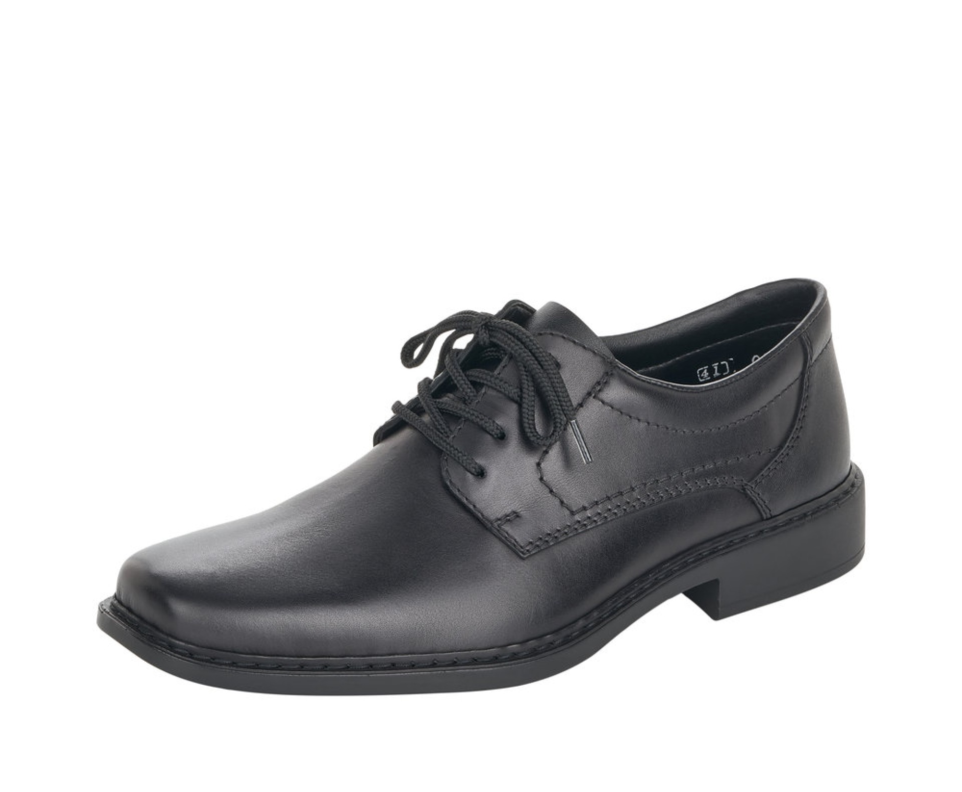 RIEKER fekete  férfi bőr cipő 