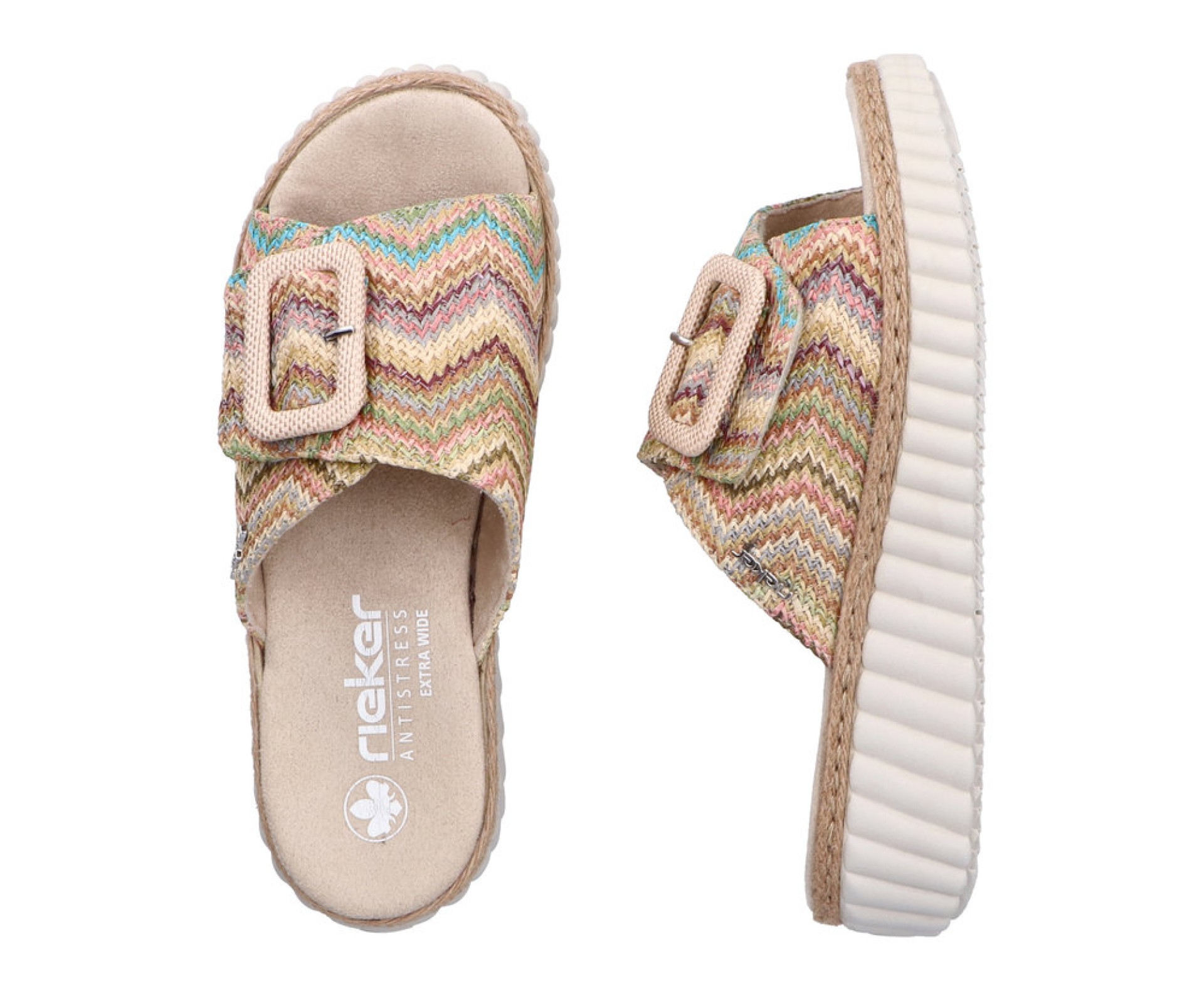 RIEKER multicolorr női papucs 