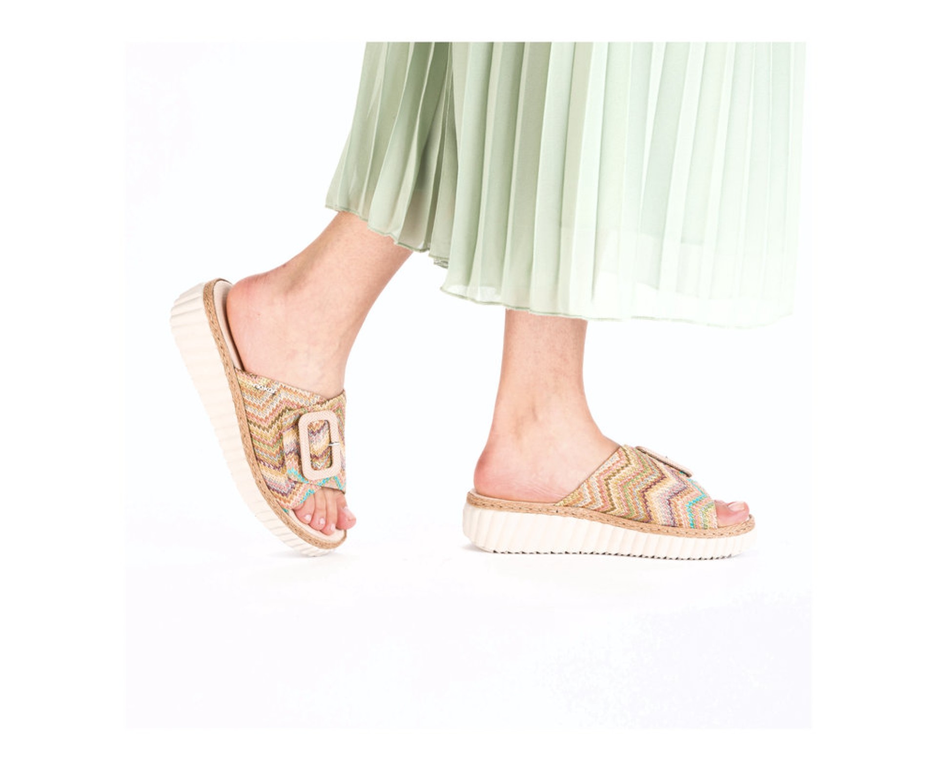 RIEKER multicolorr női papucs 